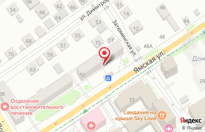 Супермаркет Пятёрочка на Ямской улице на карте