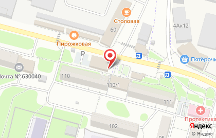 Киоск по продаже кондитерских изделий в Заельцовском районе на карте