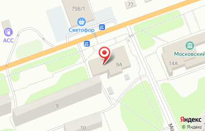 Кафетерий на Московской улице на карте