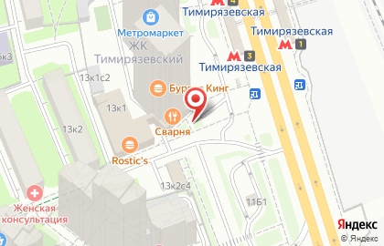 Магазин колбасных изделий Рублёвский в Тимирязевском районе на карте