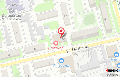 Стоматологическая клиника Дентамед, стоматологическая клиника на улице Гагарина на карте