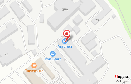 Автотест в Дзержинском районе на карте