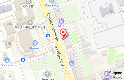 МегаФон, ОАО МегаФон Ритейл на Октябрьской улице на карте