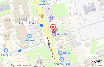 Ассистент на Октябрьской улице на карте
