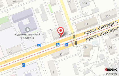 Кафе с доставкой суши и пиццы СушиРа на проспекте Шахтёров на карте