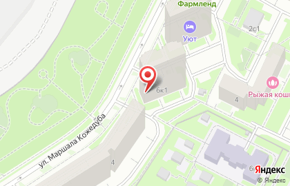 Продовольственный магазин Мини-маркет на улице Маршала Кожедуба на карте
