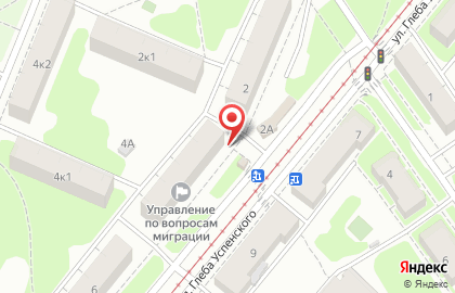 Киоск по продаже фруктов и овощей на улице Глеба Успенского на карте