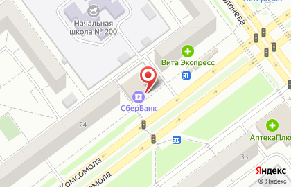 Сбербанк России на проспекте Ленинского Комсомола на карте