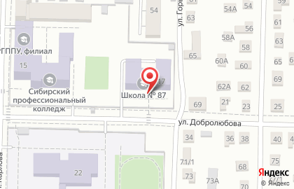 Средняя общеобразовательная школа №87 на улице Добролюбова на карте