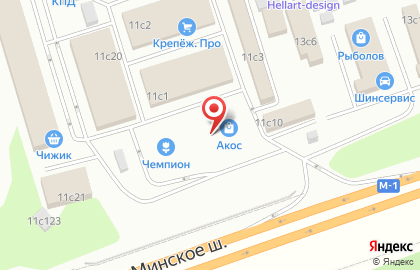 Сеть магазинов строительных и отделочных материалов Краски.ру на Внуковской улице в Одинцово на карте