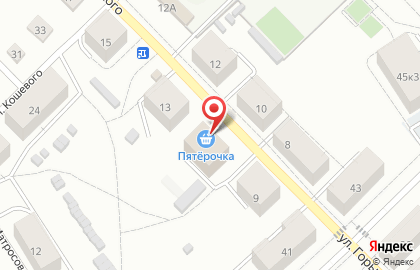 Универсам Пятёрочка на улице Горького на карте