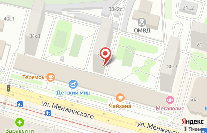 Русский Стандарт Банк на улице Менжинского на карте