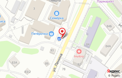 Киоск на улице Ленина на карте