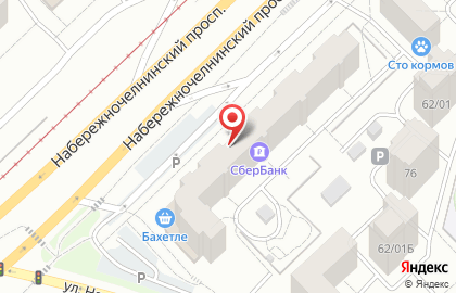 Бахетле в Набережных Челнах на карте