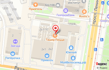 Международная сеть ресторанов Ташир пицца в Привокзальном районе на карте