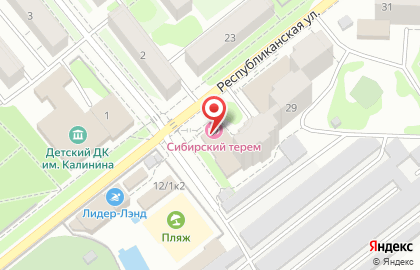 Сауна Сибирский терем в Дзержинском районе на карте