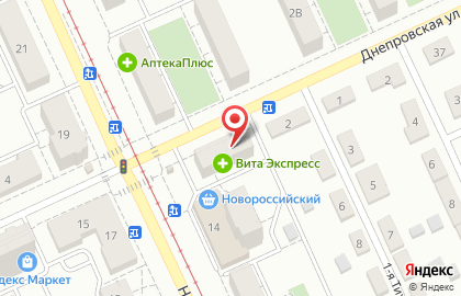 Продуктовый магазин У Дачный на Днепровской улице на карте