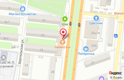 Бар #gellert_bar на улице Савушкина на карте