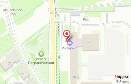 Ресторан Интурист в Великом Новгороде на карте