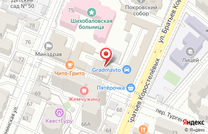 ООО Союз в переулке Тургенева на карте