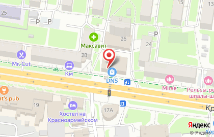 Супермаркет цифровой и бытовой техники DNS на Красноармейском проспекте на карте