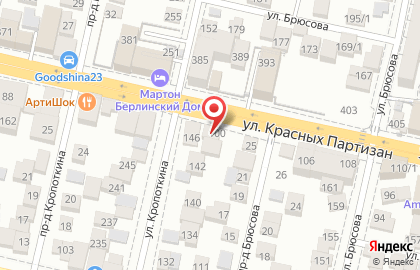 Сауна на улице Красных Партизан на карте