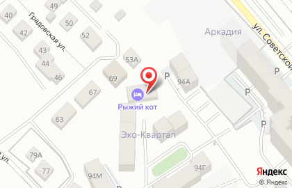 Гостиница Рыжий Кот на Градовской улице на карте