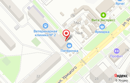Супермаркет Пятёрочка в Дзержинском районе на карте
