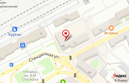 Курганский линейный отдел МВД России на транспорте на улице Красина на карте