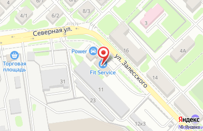 Автосервис FIT SERVICE на улице Залесского в Новосибирске на карте