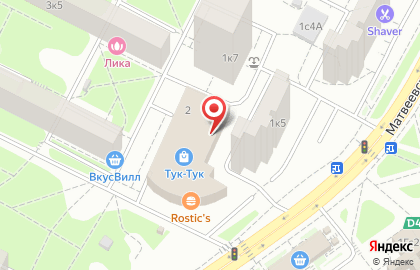 Трактир Ёлки-палки на Проспекте Вернадского (ул Матвеевская) на карте