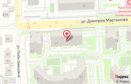 Центр стоматологии Астра на улице Дмитрия Мартынова на карте