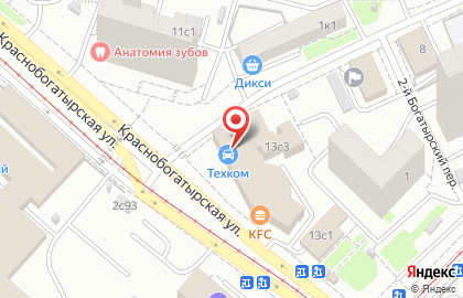 Магазин Техком в Москве на карте