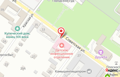 Камышинская детская городская больница на Советской улице в Камышине на карте