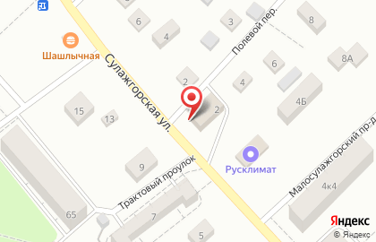 Киоск по продаже фастфудной продукции Grill Master в Полевом переулке на карте