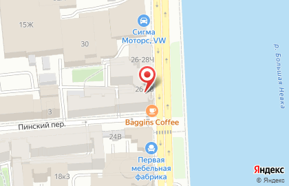 Сантер на Петроградской набережной на карте