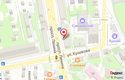Фирменный салон МегаФон на проспекте Ленина на карте