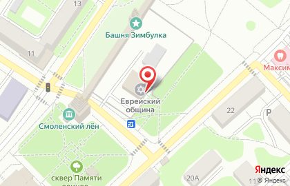 Еврейский общинный центр на улице Исаковского на карте