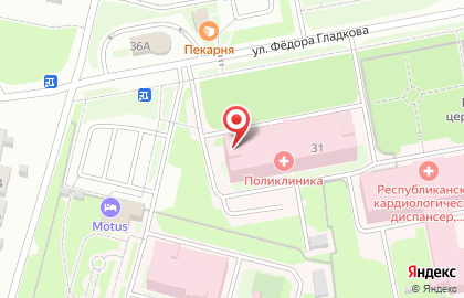 Буфет на улице Фёдора Гладкова на карте