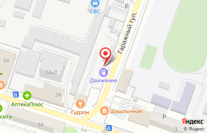 Шиномонтажная мастерская в Левобережном районе на карте