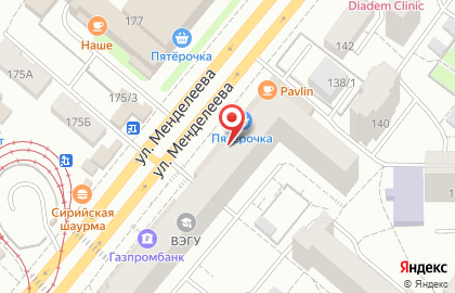 Ивановская фабрика трикотажа и текстиля Амадель на улице Менделеева на карте