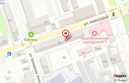 Восточный экспресс банк на улице Никитина на карте