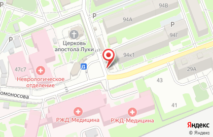 Киоск по продаже фруктов и овощей по продаже фруктов и овощей на улице Ломоносова на карте