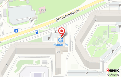 Продуктовый магазин Гастроном на Лесосечной улице на карте