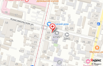Краснодарский клуб Реального Айкидо на Комсомольской улице на карте