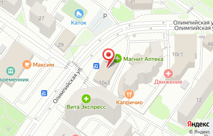 Магнит на Олимпийской улице на карте