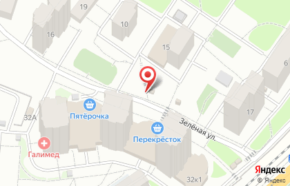 Киоск кондитерской продукции на Зелёной улице на карте