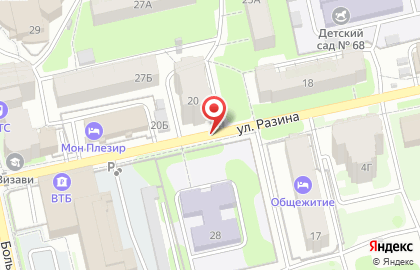 Мир на улице Разина на карте