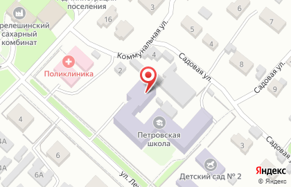 Петровская средняя общеобразовательная школа Панинского района на карте