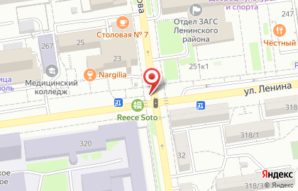В кадре на улице Ленина на карте